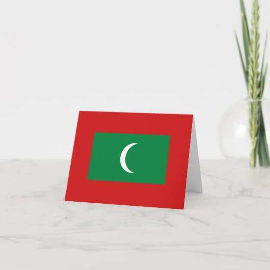 Carte du drapeau des Maldives (Devant)