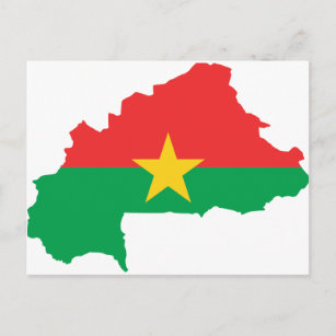 Carte du drapeau du Burkina Faso BF