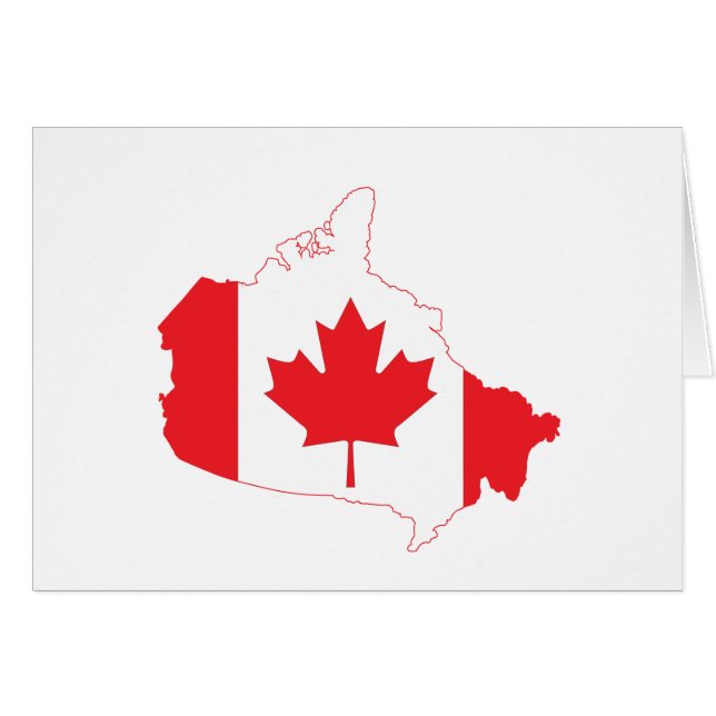 Carte du drapeau du Canada (Devant horizontal)