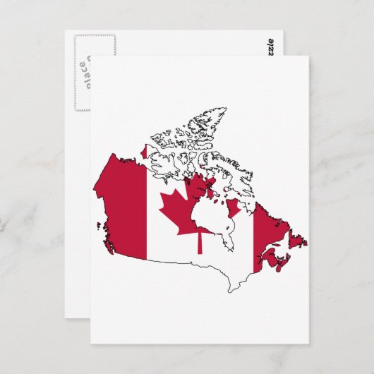 Carte du drapeau du Canada (Devant / Derrière)