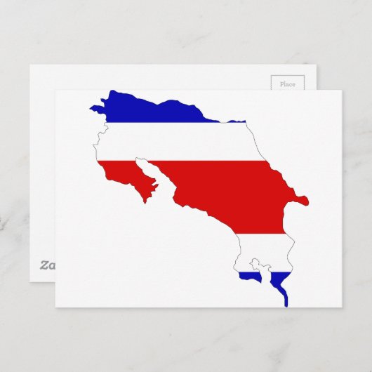 Carte du drapeau du Costa Rica (Devant / Derrière)