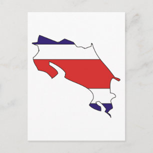 Carte du drapeau du Costa Rica