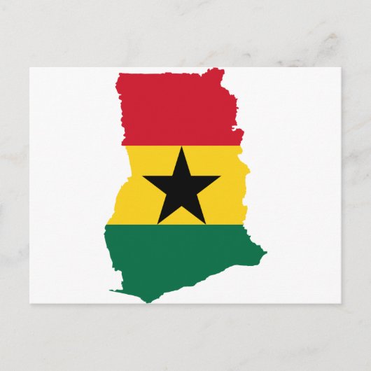 Carte du drapeau du Ghana GH (Devant)