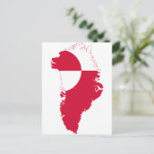 Carte du drapeau du Groenland GL (Debout devant)