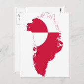 Carte du drapeau du Groenland GL (Devant / Derrière)