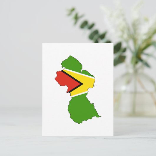 Carte du drapeau du Guyana (Debout devant)
