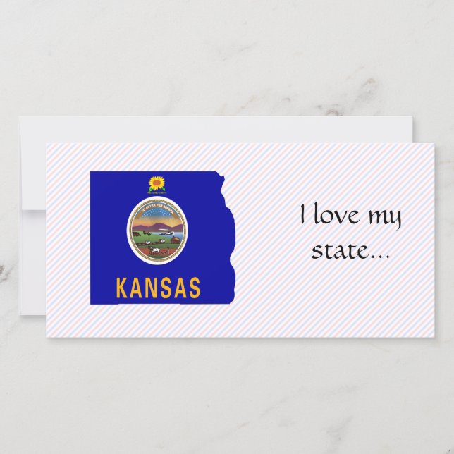 Carte du drapeau du Kansas (Devant)