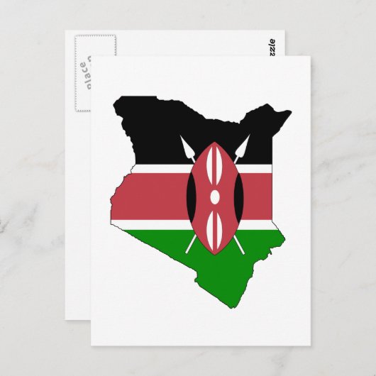 Carte du drapeau du Kenya (Devant / Derrière)