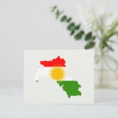 Carte du drapeau du Kurdistan pleine taille (Debout devant)