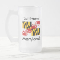 Carte du drapeau du Maryland City Mug