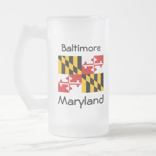 Carte du drapeau du Maryland City Mug