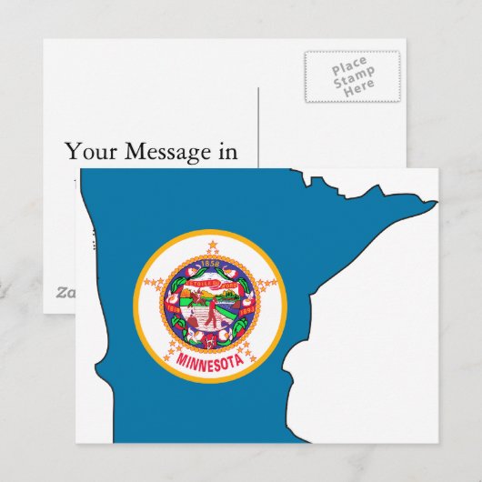 Carte du drapeau du Minnesota (Devant / Derrière)