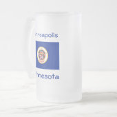 Carte du drapeau du Minnesota City Mug (Devant gauche)