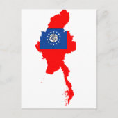 Carte du drapeau du Myanmar (Devant)
