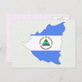 Carte du drapeau du Nicaragua pleine taille (Devant / Derrière)