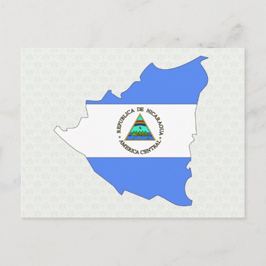 Carte du drapeau du Nicaragua pleine taille (Devant)