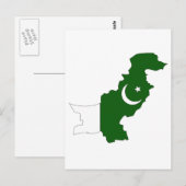 Carte du drapeau du Pakistan (Devant / Derrière)