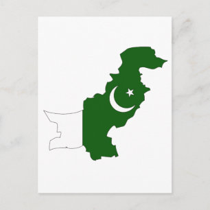 Carte du drapeau du Pakistan