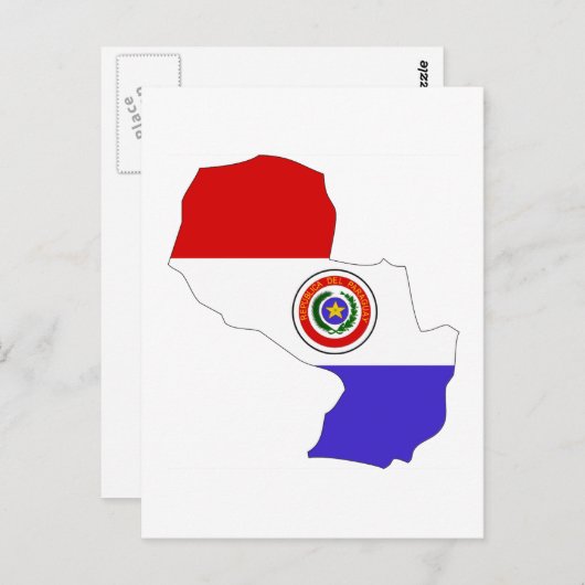carte du drapeau du Paraguay (Devant / Derrière)