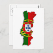 Carte du drapeau du Portugal (Devant / Derrière)