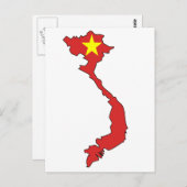 Carte du drapeau du Vietnam (Devant / Derrière)