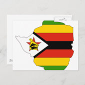 Carte du drapeau du Zimbabwe (Devant / Derrière)