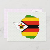 Carte du drapeau du Zimbabwe pleine taille (Devant / Derrière)