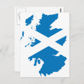 Carte du drapeau écossais (Devant / Derrière)