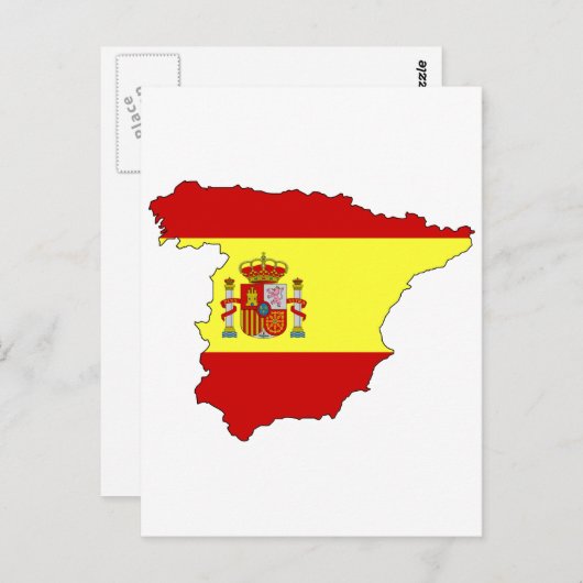 Carte du drapeau espagnol (Devant / Derrière)