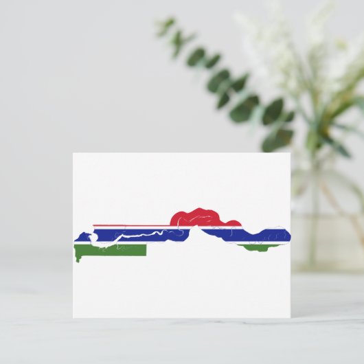 Carte du drapeau gambien GM (Debout devant)