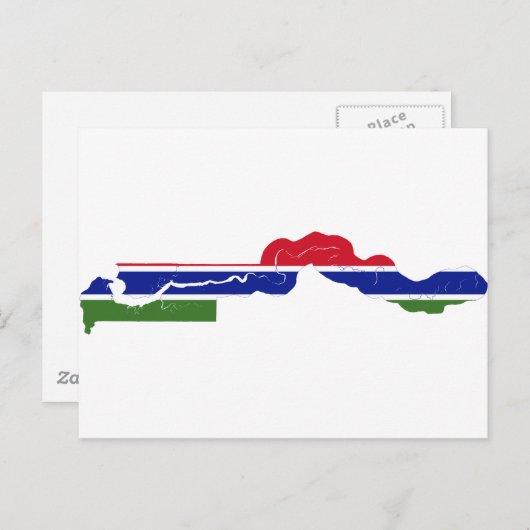 Carte du drapeau gambien GM (Devant / Derrière)