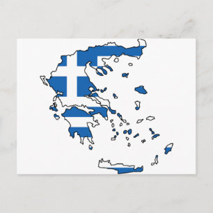 Carte du drapeau grec GR