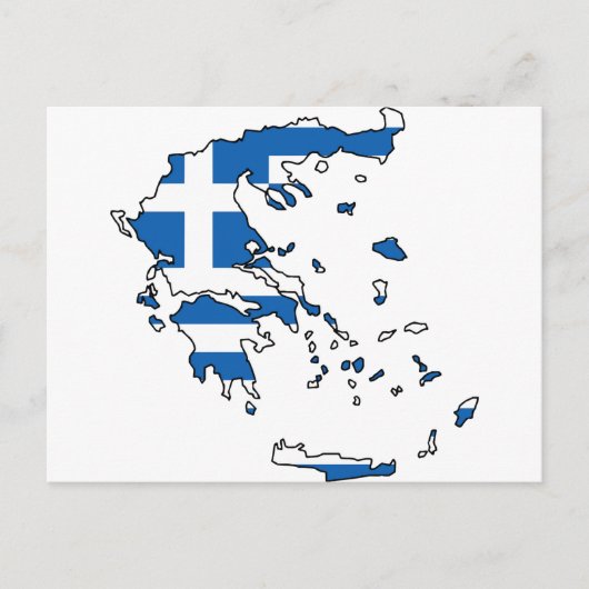 Carte du drapeau grec GR (Devant)