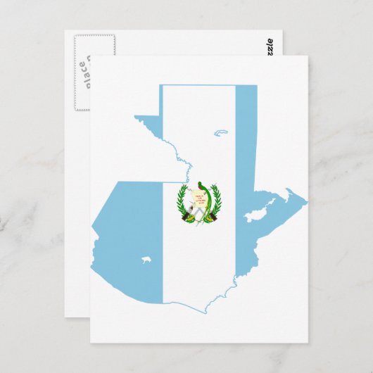 Carte du drapeau guatémaltèque GT (Devant / Derrière)