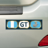 Carte du drapeau guatémaltèque Sticker (En voiture)