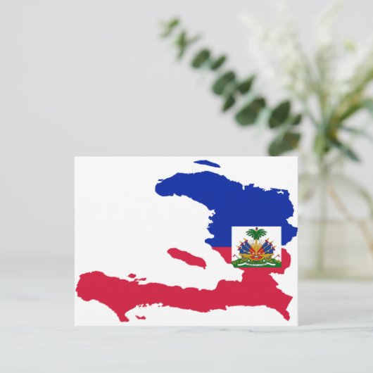 Carte du drapeau haïtien HT (Debout devant)