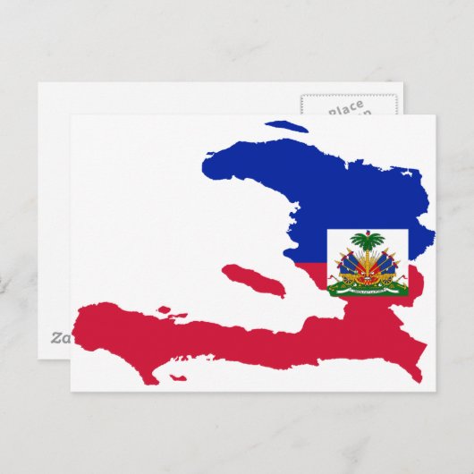 Carte du drapeau haïtien HT (Devant / Derrière)