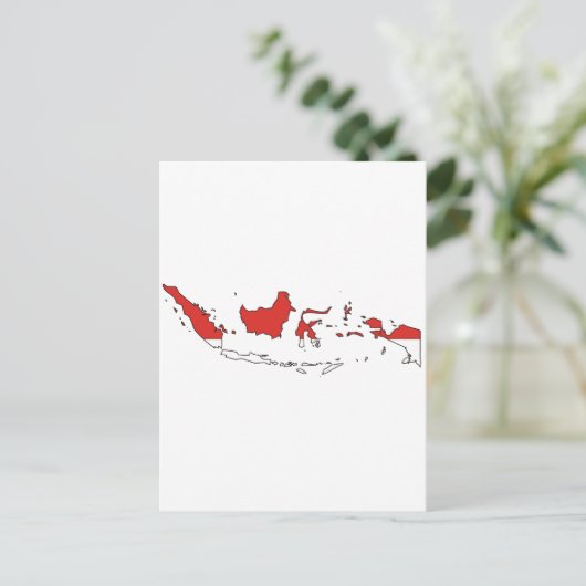 Carte du drapeau indonésien (Debout devant)