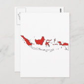 Carte du drapeau indonésien (Devant / Derrière)