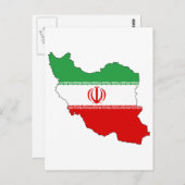 Carte du drapeau iranien (Devant / Derrière)
