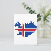 Carte du drapeau islandais IS Ísland (Debout devant)