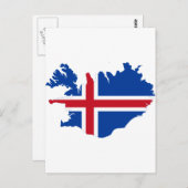 Carte du drapeau islandais IS Ísland (Devant / Derrière)