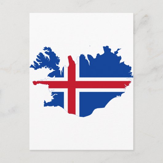 Carte du drapeau islandais IS Ísland (Devant)