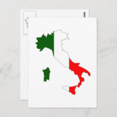 Carte du drapeau italien (Devant / Derrière)
