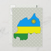 Carte du drapeau rwandais pleine taille (Devant / Derrière)