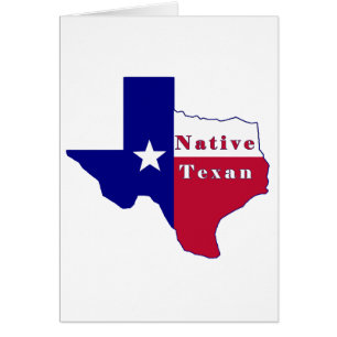 Carte du drapeau texan natif
