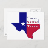 Carte du drapeau texan natif (Devant / Derrière)