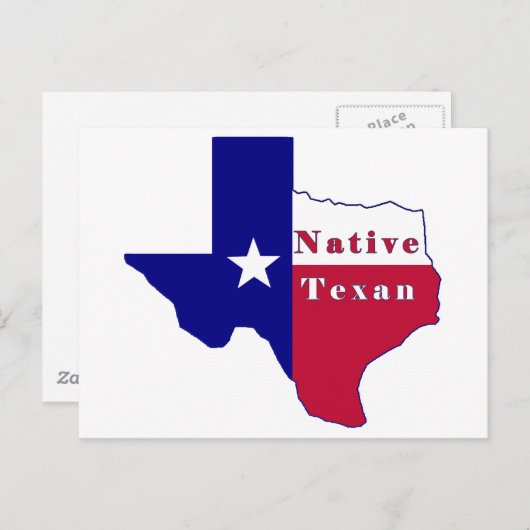 Carte du drapeau texan natif (Devant / Derrière)
