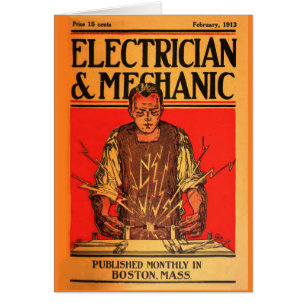 "Carte du Fév.-Électricien 1913 et du mécanicie