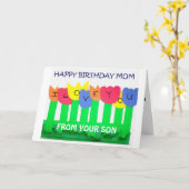 CARTE DU FILS À LA MÈRE LE JEUDI DE L'ANNIVERSAIRE (Fleur jaune)